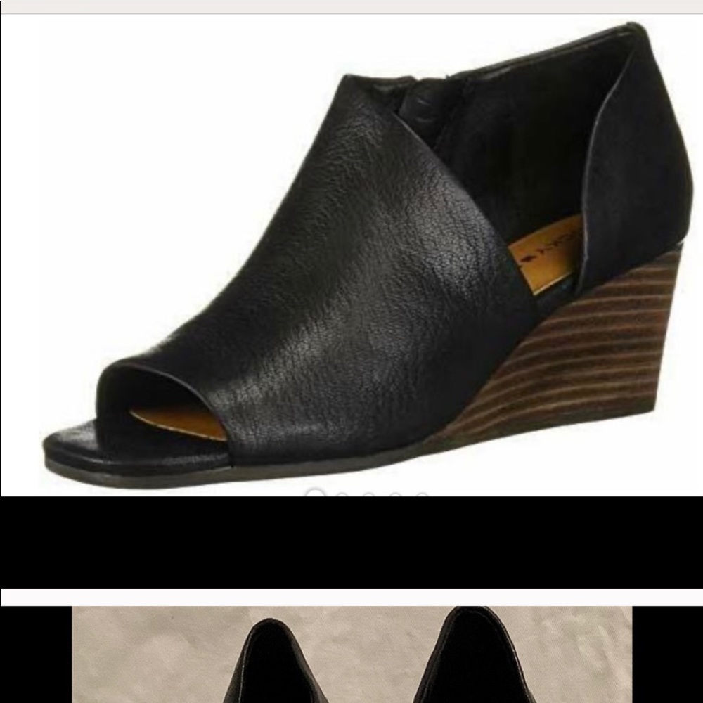 Almost brand new lucky brand wedge shoes